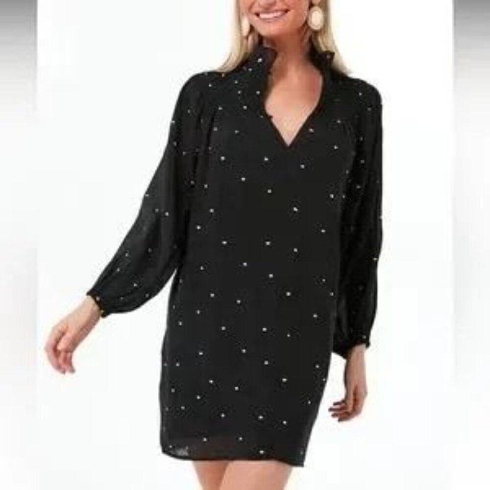 Tuckernuck Pomander Place Size Medium  Taylor Dress Black Long Sleeve